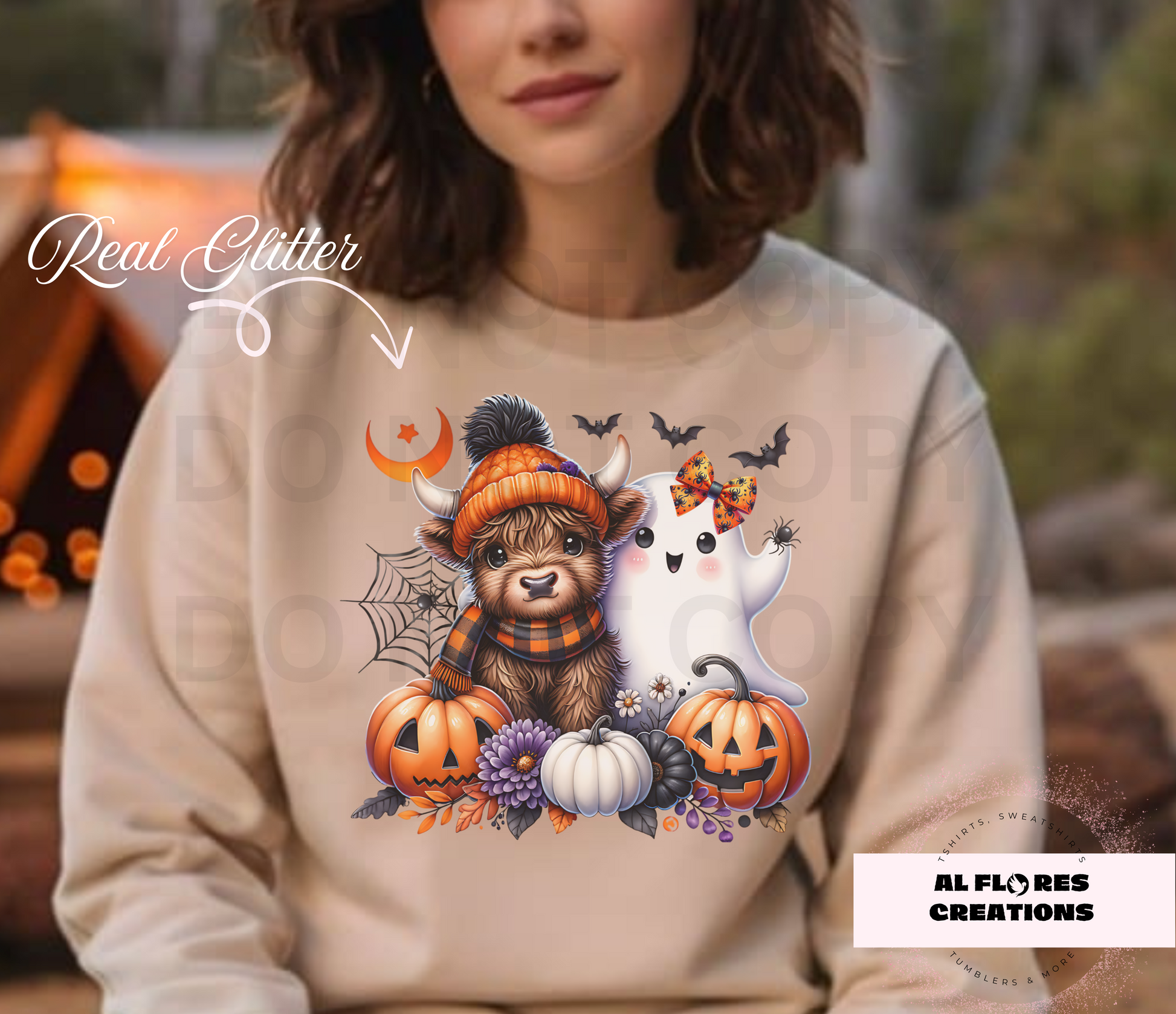 GLITTER Ghost and cow Fall